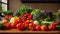 Various vegetables kitchen background food health harvest organic diet natural