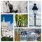 various view in Montmartre quarter in Paris - France