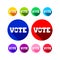 Various Vote Icon Colors Graphic Design