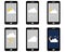 Various weathers symbols on Smartphone