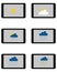 Various weathers symbols on Tablet