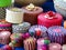 Various wicker souvenirs made from straw, Ecuador