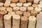 Various wine corks closeup