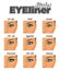 Various winged eyeliner styles make-up chart