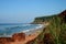 Varkala Cliff on the Seaside, Kerala, India