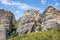 Varlaam Monastery panoramic view, Meteora Monasteries, Trikala, Thessaly, Greece.