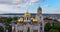 Varna, Bulgaria Aerial view of Cityscape and the famous building of The Cathedral of the Assumption in city center