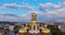 Varna, Bulgaria Aerial view of Cityscape and the famous building of The Cathedral of the Assumption in city center