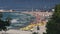 Varna, Bulgaria. Cityscape, summer aerial view toward beach. People having fun. Best holiday destination.