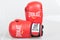 Varna , Bulgaria - DECEMBER 17, 2013: Everlast red boxing gloves.Everlast is an American brand. Based in Manhattan, Everlast`s pro