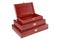 The varnished decorative casket isolated