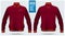Varsity  jacket mockup template design for soccer, football, baseball, basketball, sports team or university. Vector.