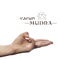 Varun mudra on white