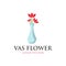 Vas Flower Ceramic Interior Objective Business Logo