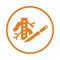 Vascular surgery icon. Orange color vector EPS