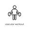 Vascular workout icon. Trendy modern flat linear vector Vascular