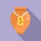 Vase auction icon flat vector. Business price