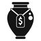 Vase auction icon simple vector. Business price