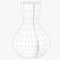 Vase black and white wireframe image