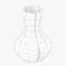 Vase black and white wireframe image