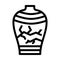 vase chinese line icon vector illustration