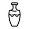 vase clay crockery line icon vector illustration