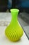 Vase closeup object printed 3d printer close-up. Progressive modern additive technology 4.0 industrial revolution