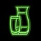 vase glass production neon glow icon illustration