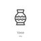 Vase icon vector from italy collection. Thin line vase outline icon vector illustration. Outline, thin line vase icon for website