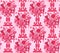 Vase pink fruits seamless (wallpaper)