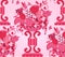 Vase pink fruits seamless (wallpaper)