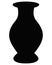 Vase silhouette. Vase - vector black silhouette for logo or pictogram. Sign or icon - pottery - vase. Ceramic Utensils.