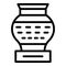 Vase stand icon outline vector. Culture artwork