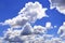 The vast blue sky and clouds sky. blue sky background with tiny
