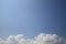 The vast bluesky and clouds for background,Clouds at the bottom of the image with copy space,Concept Brightness of the sky