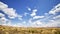 Vast deserted landscape with beautiful cloudscape.