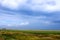 The vast grassland under the blue sky