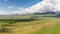 Vast grasslands and mountains in a fine day