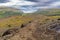 Vast landcaspe on the Glymur Waterfall hike in Iceland during summer