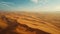 Vast Landscape of Desert Dunes at Sunset