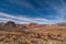 Vast landscape with mountains and cloudscape, Red Rock Canyon, Nevada, USA