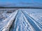 A vast plain covered with snow.