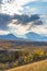 Vast prairie and forest in beautiful autumn. Waterton Scenic Spot, Alberta, Canada.