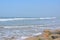 Vast Quiet Serene Ocean with Rocky Beach - Payyambalam Beach, Kannur, Kerala, India