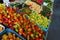 Vast Selection of Hot Chili Peppers for Sale at a Farmers Market