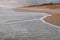 Vast Stretch of Foamy Beach