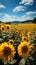 The vast sunflower field, with its endless beauty, captures the essence of nature\\\'s elegance and grandeur