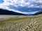 The vast valley caused by the dried out lake bed of Medicine Lake, in Jasper National Park, Alberta, Canada.