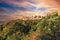 Vasto, Abruzzo, Italy: landscape at dawn of the old town on the green hill