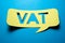 VAT Tax Rate Concept Speech Bubble